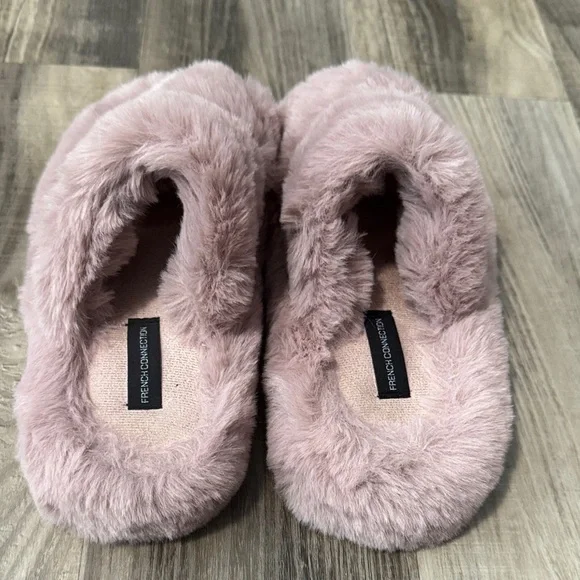 French Connection Furry Slippers - Picture 2 of 4